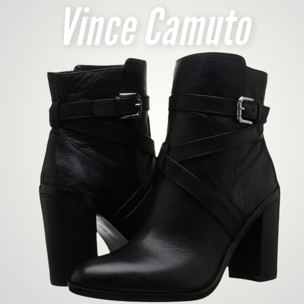 Vince Camuto • Gravell Chunky Heel Leather Boots